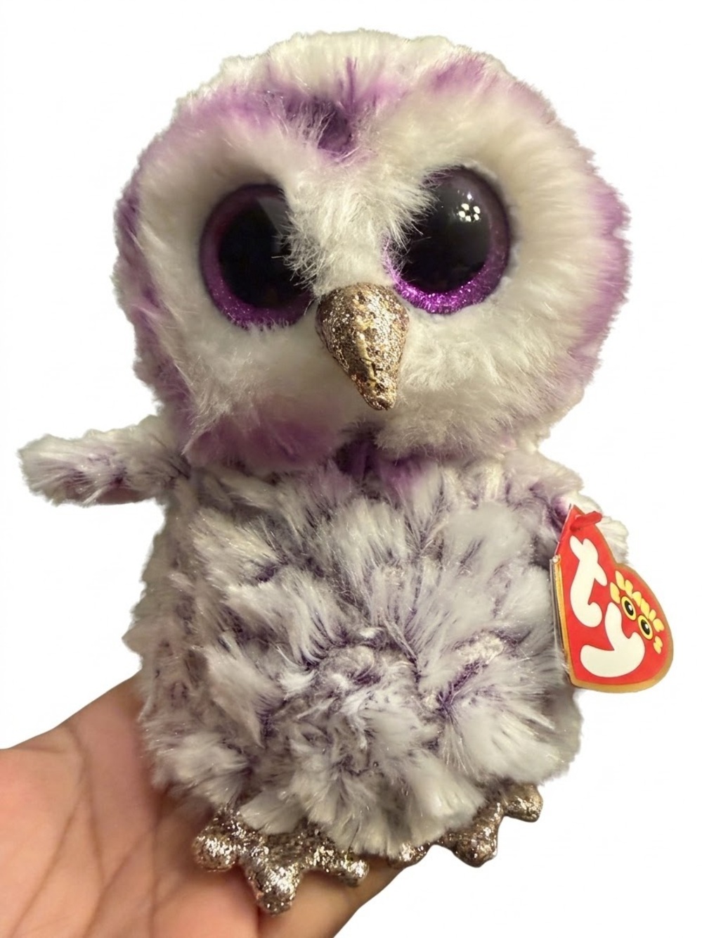 TY Lavender owl Plus NWT